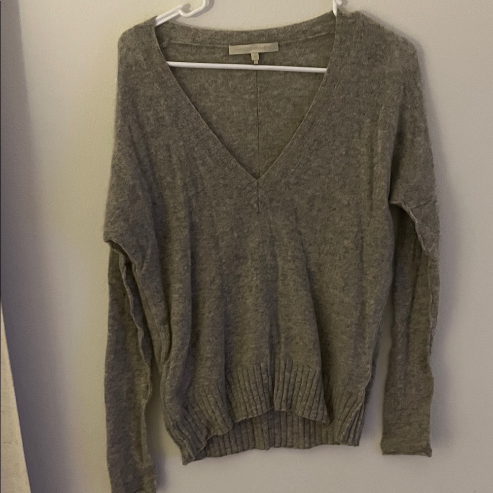 NakedCashmere Charcoal V-Neck Sweater